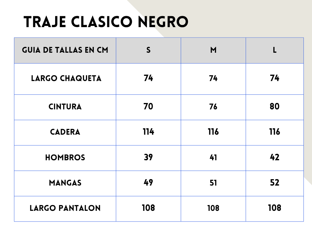 Traje Clásico Negro - Noor De Luna