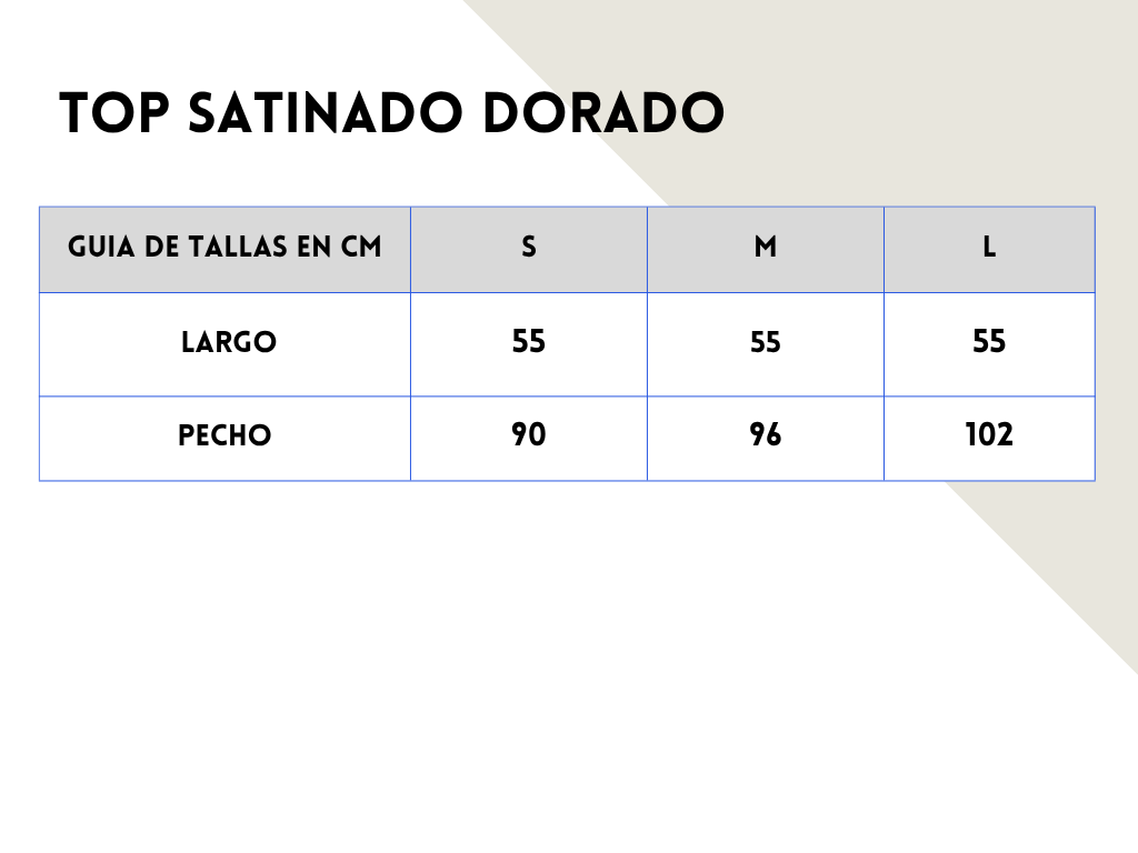 Top Satinado Dorado - Noor De Luna