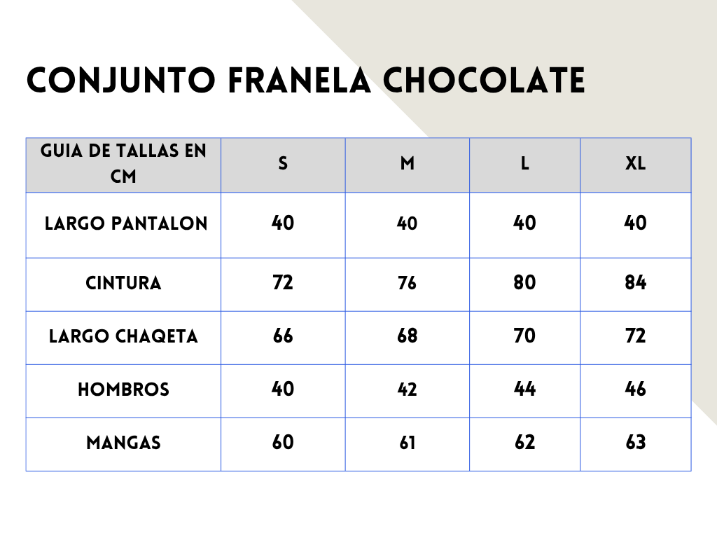 Conjunto franela Chocolate - Noor De Luna