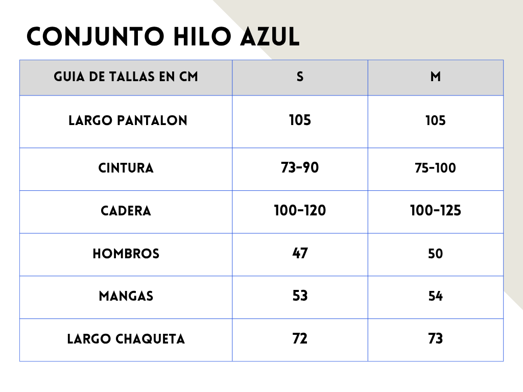 Conjunto hilo azul - Noor De Luna