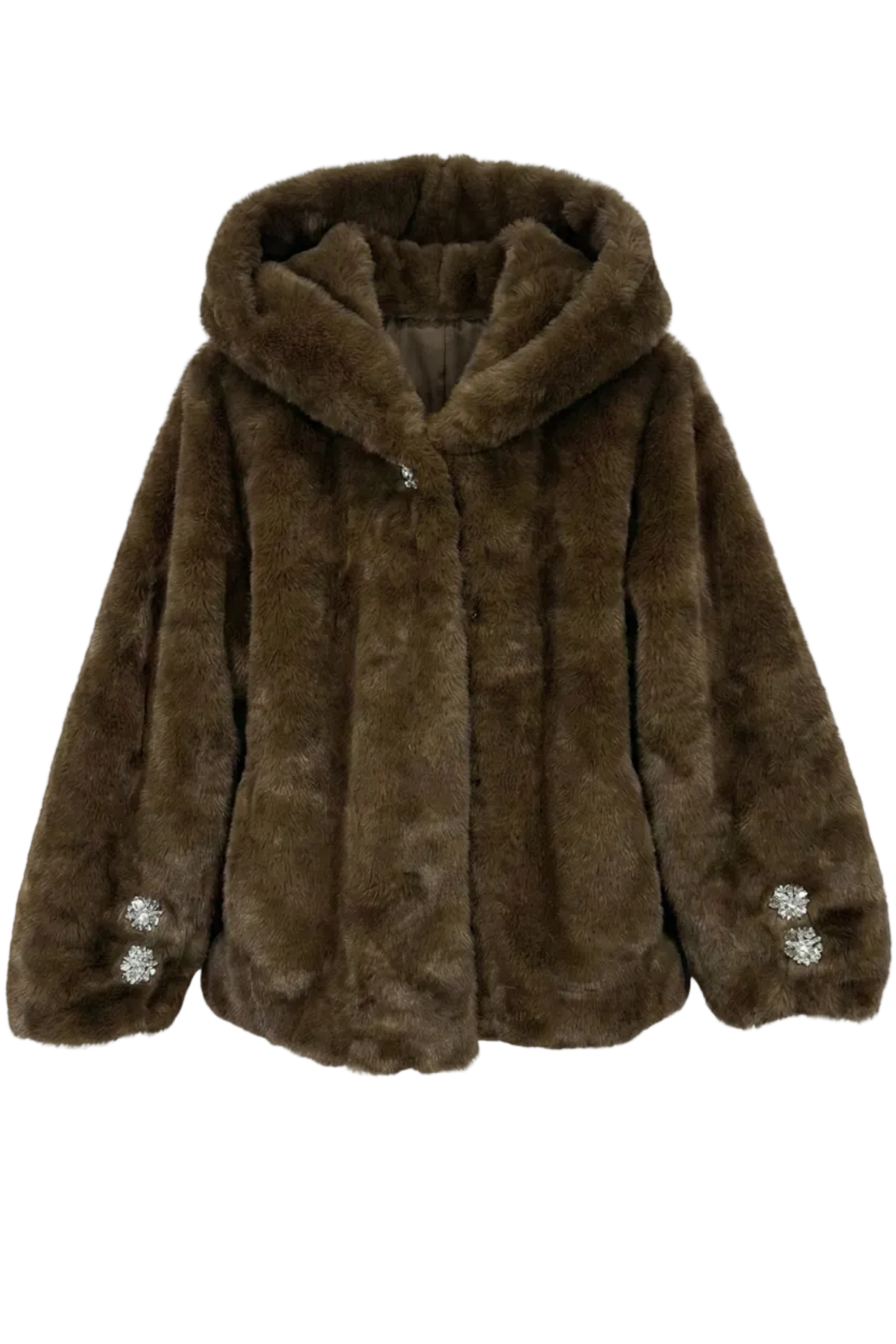 Abrigo de pelos marrón