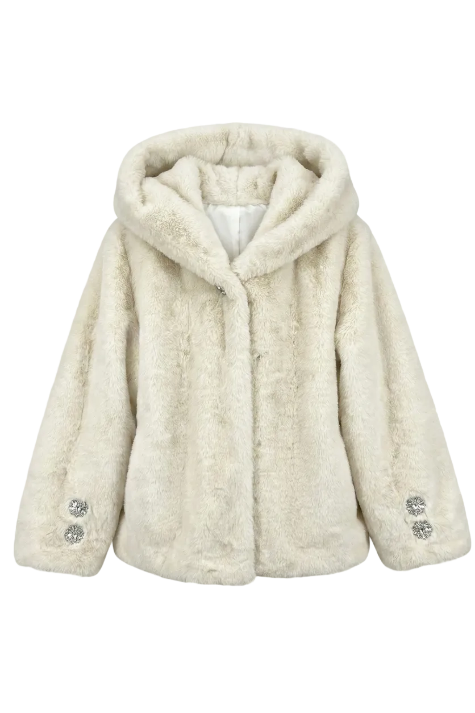 Abrigo de pelos blanco