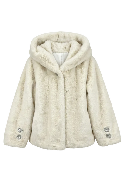 Abrigo de pelos blanco