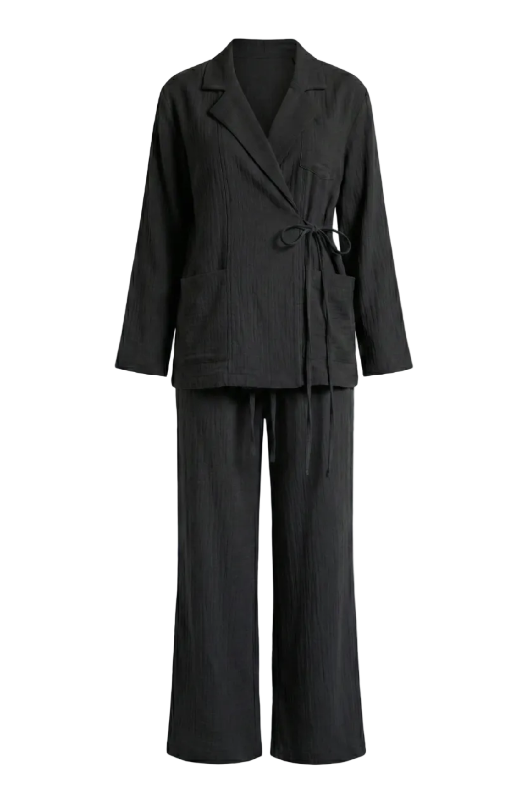 conjunto de lino negro