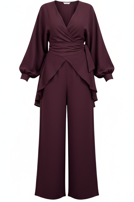 Conjunto Elegancia Ciruela