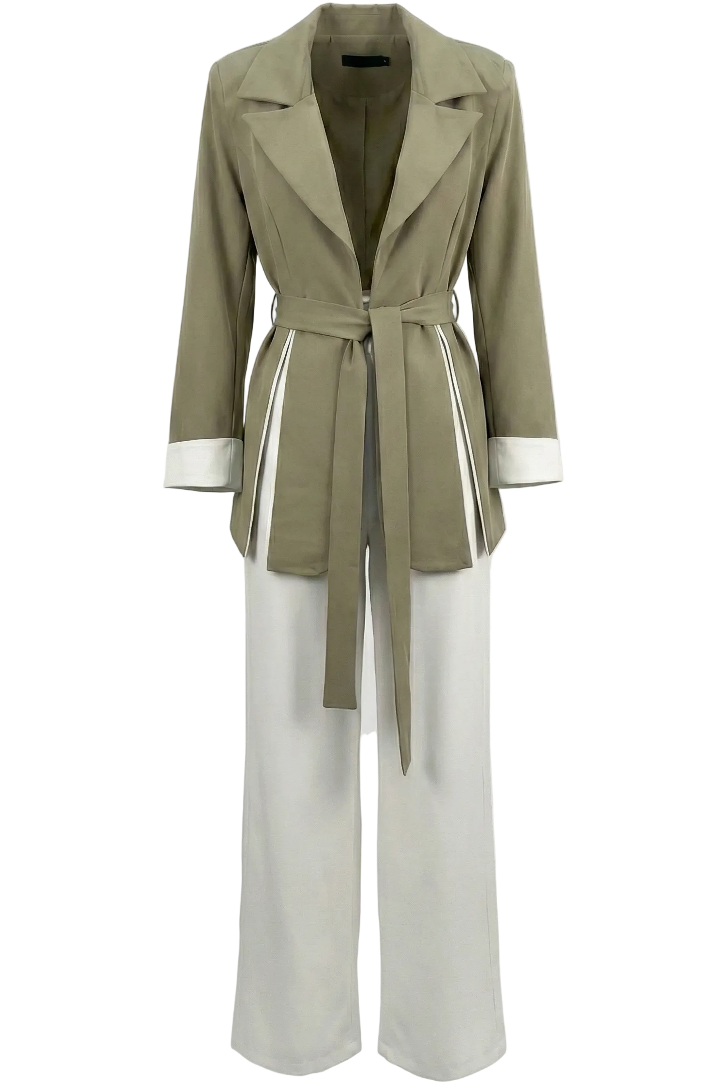 Conjunto de traje verde oliva