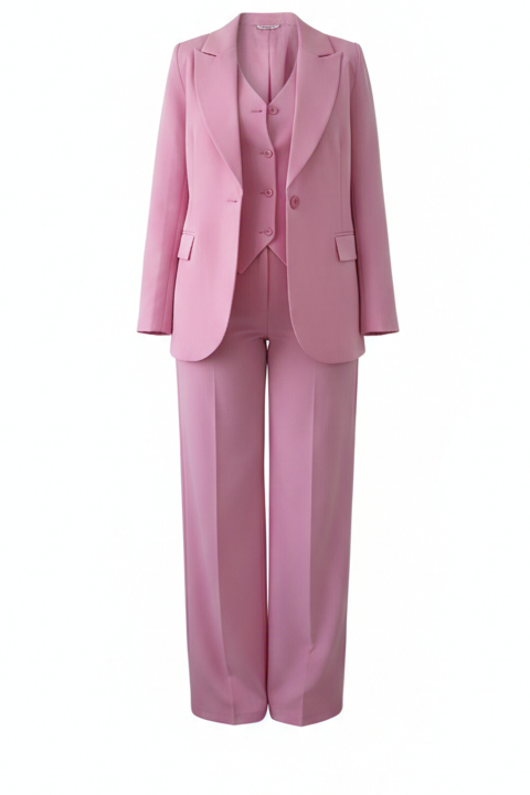 Traje de chaqueta rosa