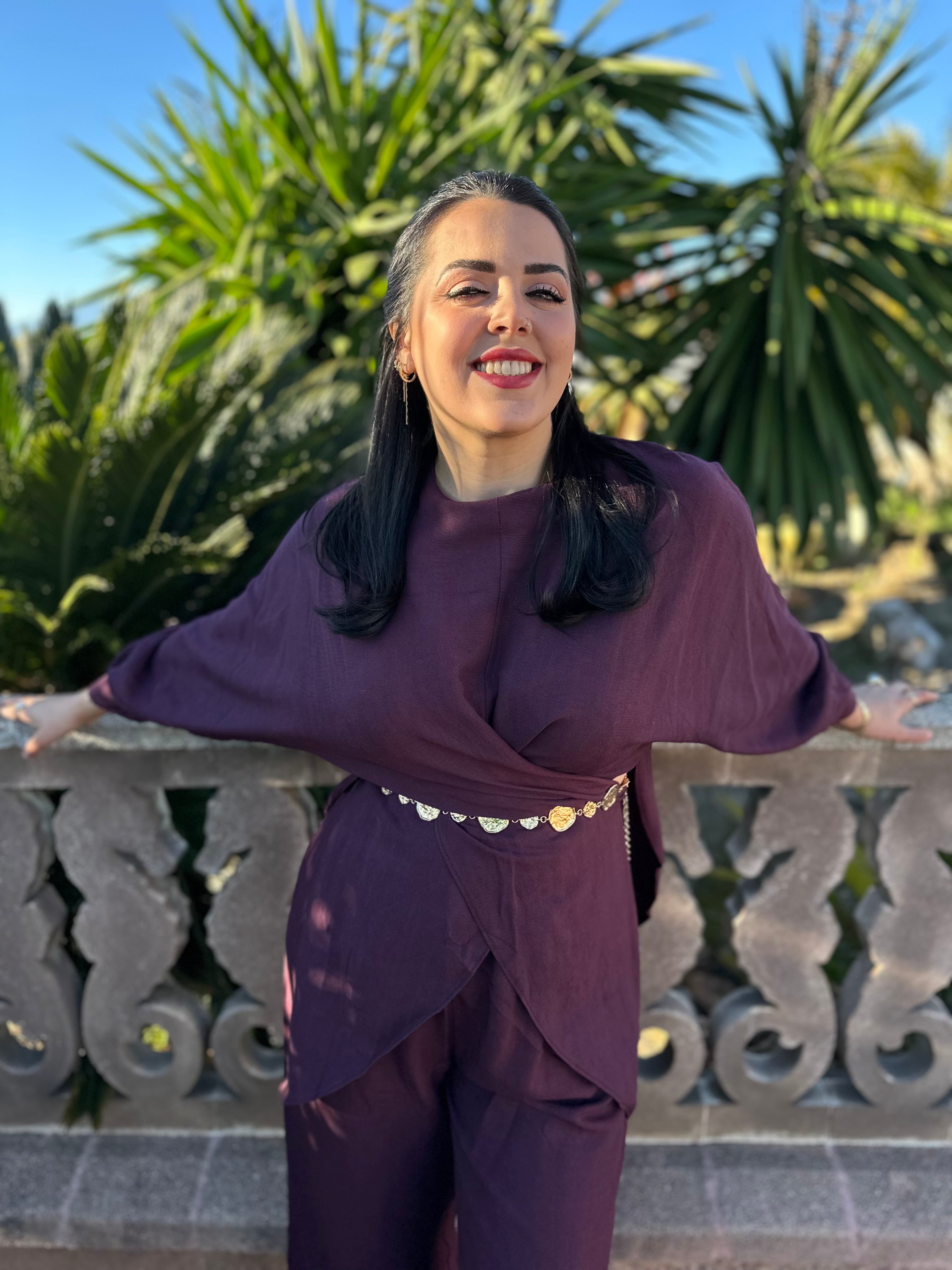 Conjunto Elegancia Ciruela