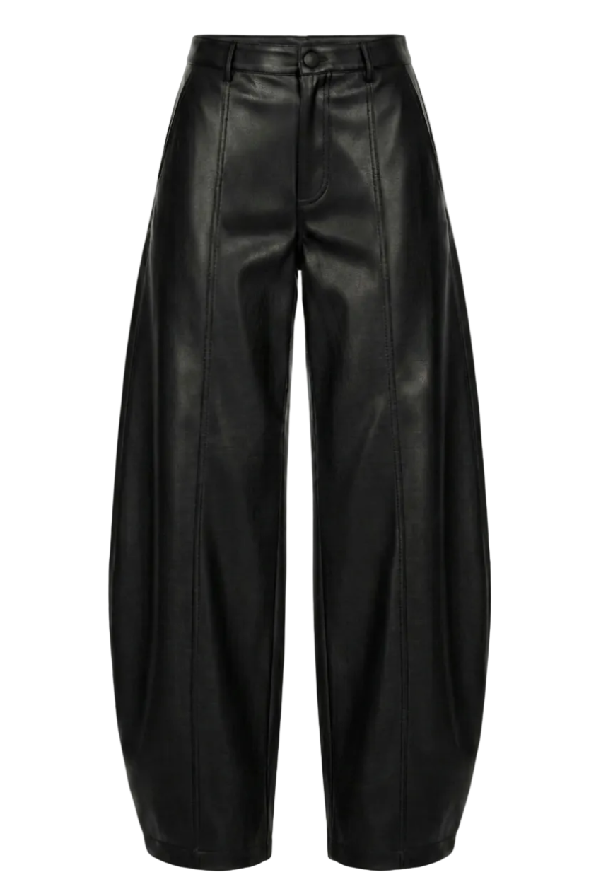 Pantalon de piel color negro