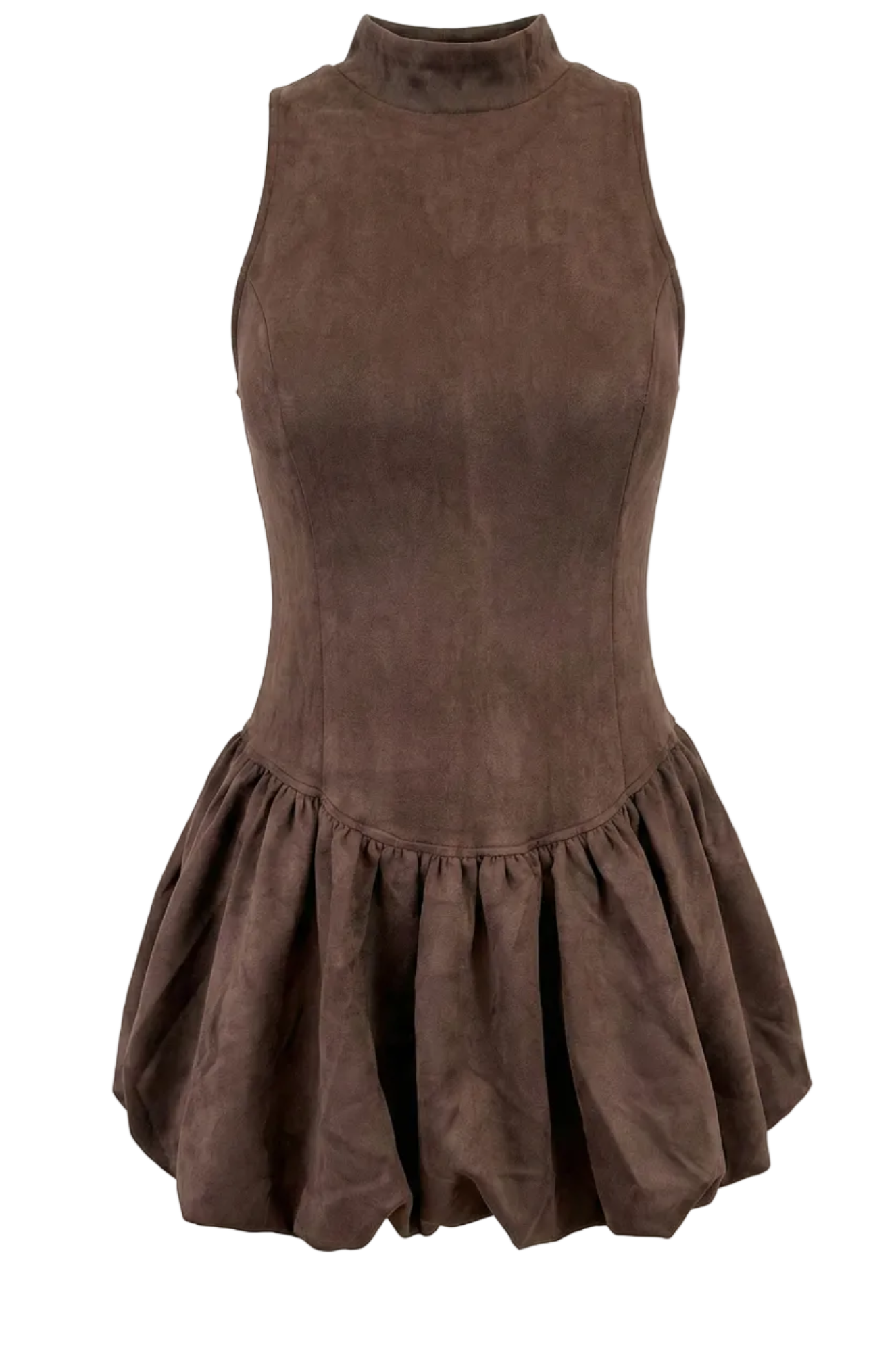 Vestido terciopelo marrón