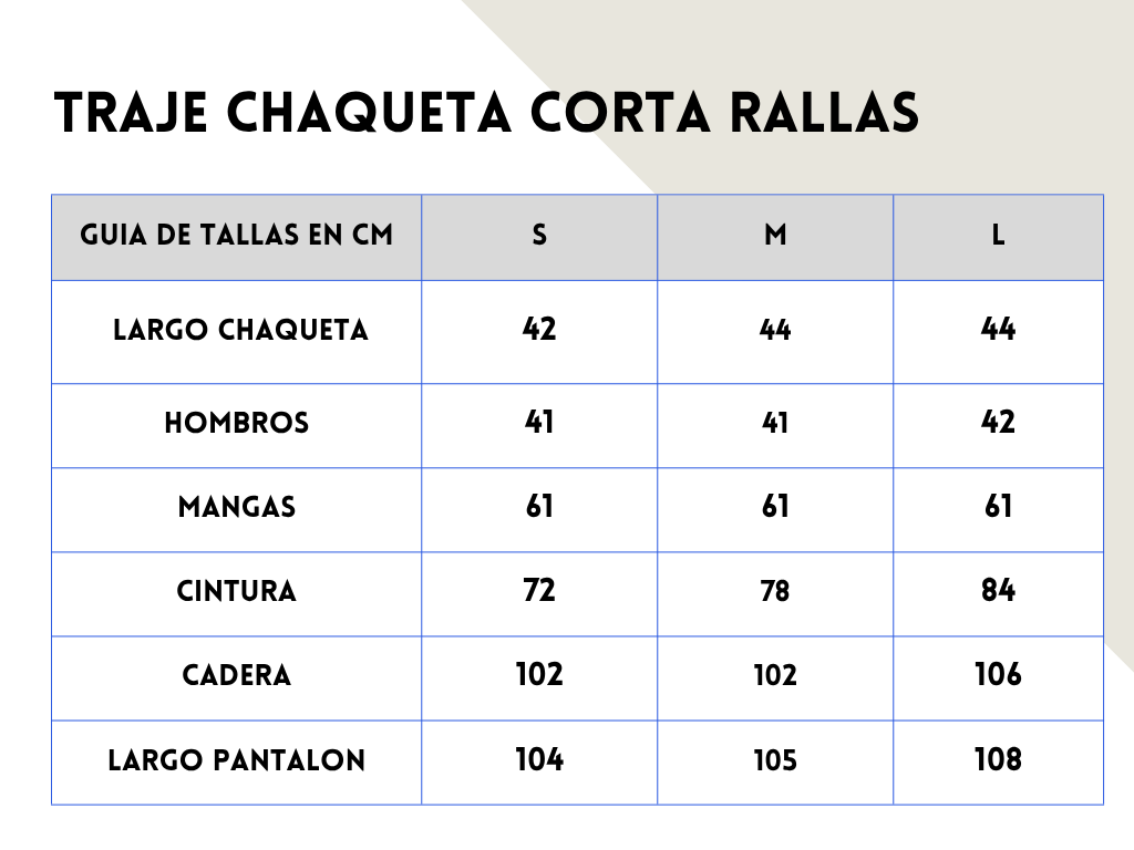 Traje chaqueta corta rallas - Noor De Luna